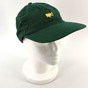 Vintage Augusta National Golf Shop Masters Slazenger Houndstooth Hat USA (W9)